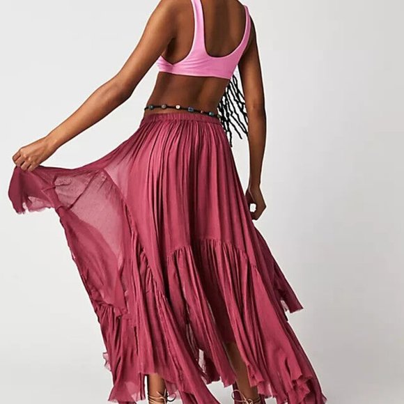 Free People Asymmetrical Skirt in Mauve - Picture 2 of 4